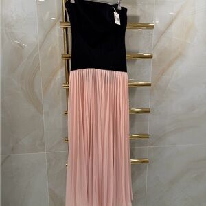 Elegant Black and Pink Maxi Dress